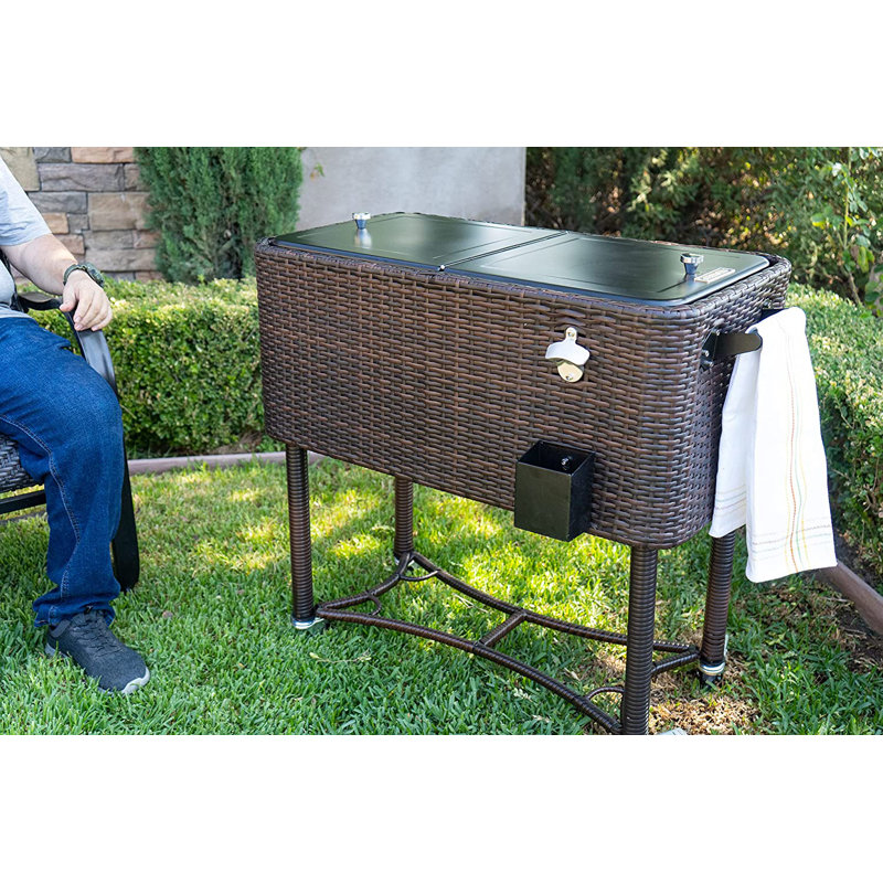 Permasteel 80Qt HandWoven Wicker Outdoor Cooler & Reviews Wayfair